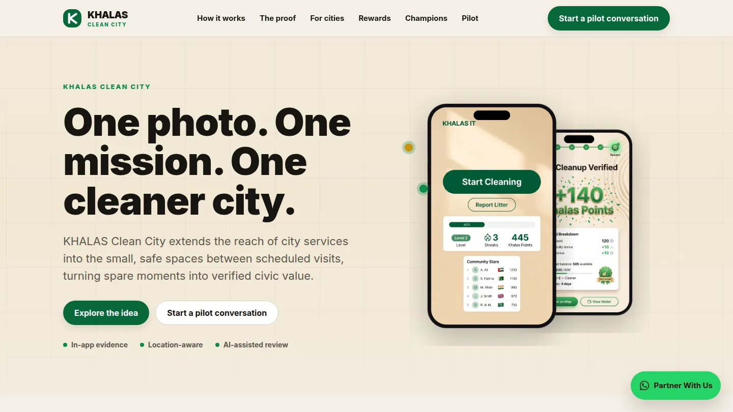 AppKhalas landing page on desktop, with phone illustrations.